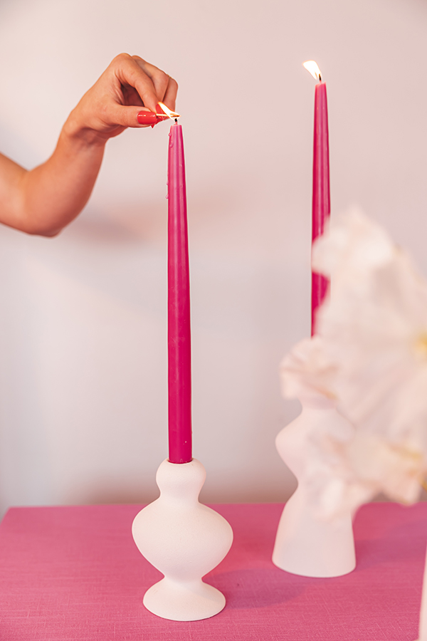 Miss Long Pink Candle